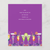 Papier Dernière Fête Fiesta Cocktails Tacos Enterrement d (Dos)