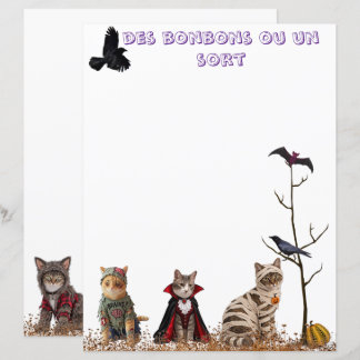 Papier des bonbons ou un sort Kitty Cats Halloween