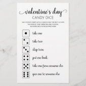 Papier Dés de bonbons Jeu modifiable pour fête de la Sain (Devant)
