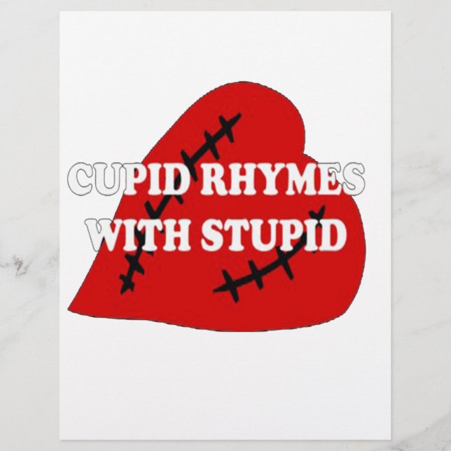 Papier Des rimes Cupides Avec Stupides (Devant)