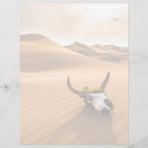 Papier Deserts   Cow Skull Rippled Sand Dunes
