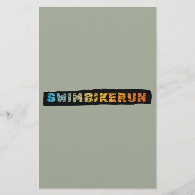 Papier Design Cool de triathlon (Devant)