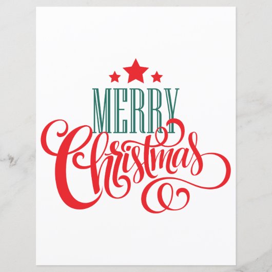 Papier Design de Noël et étoiles (Devant)
