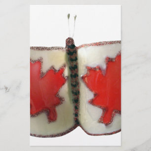 Papier Design de papillon du drapeau canadien