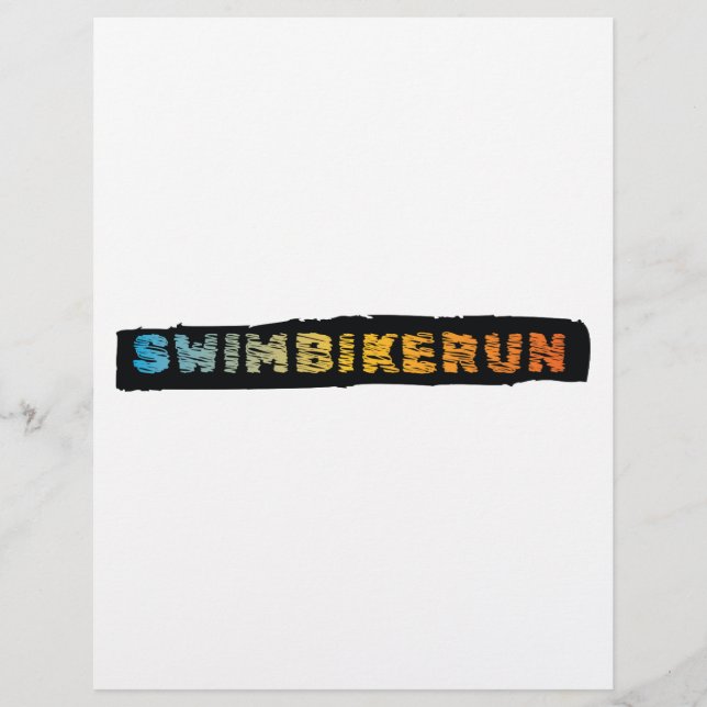 Papier Design de triathlon (Devant)