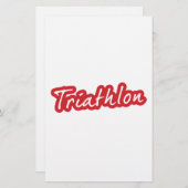 Papier Design de triathlon cool (Devant / Derrière)