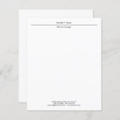 Papier Design épuré élégant professionnel moderne (Devant / Derrière)