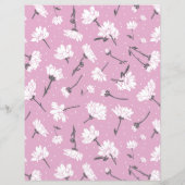 Papier Design Floral Rose - Art Fleur Élégant (Dos)