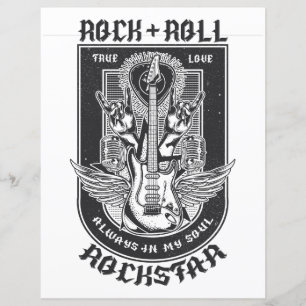Papier Design Guitar Rock
