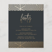 Papier Design moderne 40e anniversaire simple élégant scr (Dos)