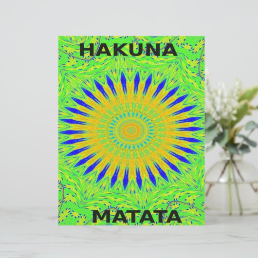 Papier Design Motif africain en vert et en or (Debout devant)