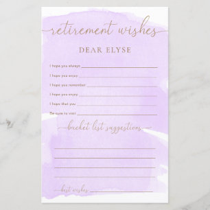 Papier Désirs de retrait d'aquarelle violet