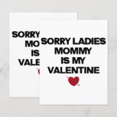 Papier Désolé, Mesdames, maman, ma Saint Valentin (Devant / Derrière)