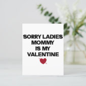 Papier Désolé, Mesdames, maman, ma Saint Valentin (Debout devant)