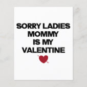 Papier Désolé, Mesdames, maman, ma Saint Valentin (Dos)
