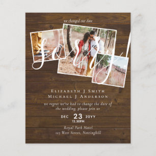 Papier DÉSOLÉ ! Remise du mariage Changement de date PHOT