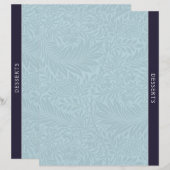 Papier Desserts | Séparateur de recette | Floral Bleu Vin (Devant / Derrière)