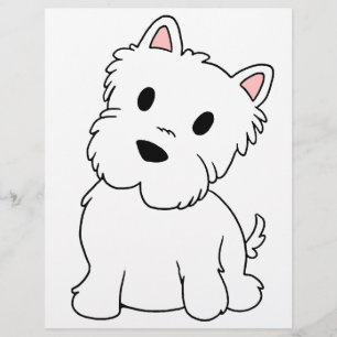 Papier dessin animé westie