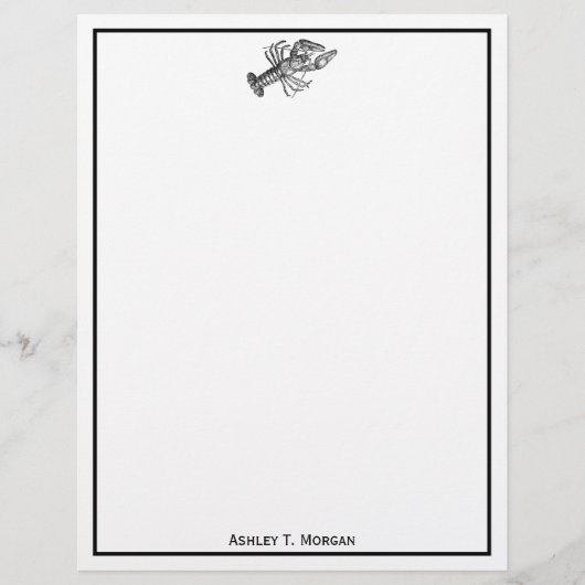 Papier Dessin de homard vintage no 1 (Devant)