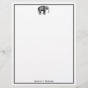 Papier Dessin d'éléphant vintage