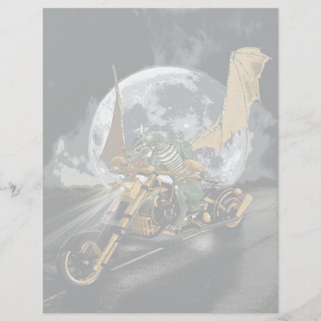 Papier Dessin Dragon et Imaginaire Lune (Devant)