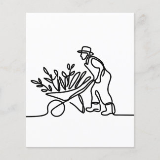 Papier dessin d'un agriculteur ou d'un jardinier