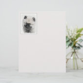 Papier Dessin Keeshony de chiot - Belle pièce originale d (Debout devant)