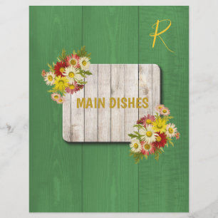 Papier Dessinateur de recettes rustique coloré pays