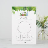 Papier Dessiner Baby Dinosaur Baby shower Jeu (Debout devant)