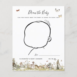 Papier Dessinez le bébé   Jeu Baby shower