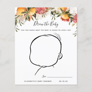 Papier Dessinez le bébé   Jeu de Baby Shower