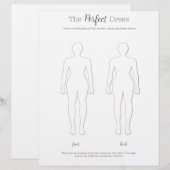 Papier Dessinez le jeu Perfect Dress (Devant / Derrière)