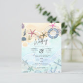 Papier Destination Beach Wedding Coastal (Debout devant)