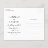 Papier Destination Beach Wedding Sunset Enregistrer la da (Dos)