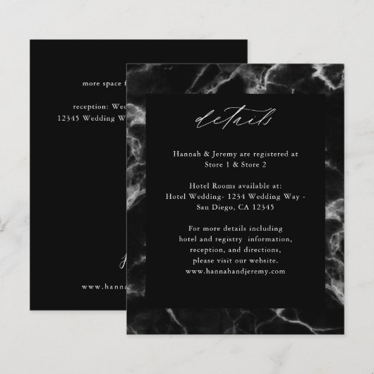 Papier Détails Black Marble 2 (Devant / Derrière)