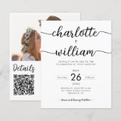 Papier Détails de la photo budgétaire Faire-part de maria (Devant / Derrière)