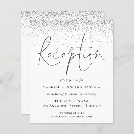 Papier Détails de la réception de mariage pour Parties sc (Devant / Derrière)