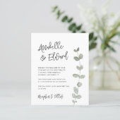 Papier Détails de l'eucalyptus du Mariage budgétaire, inv (Debout devant)