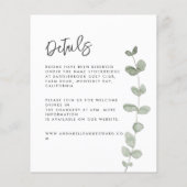 Papier Détails de l'eucalyptus du Mariage budgétaire, inv (Dos)
