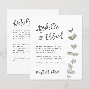 Papier Détails de l'eucalyptus du Mariage budgétaire, inv