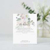 Papier Détails de mariage Budget Boho Eucalyptus Florals (Debout devant)