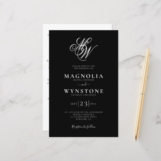 Papier Détails du code QR du monogramme budgétaire Faire- (Devant/Arrière en situation)