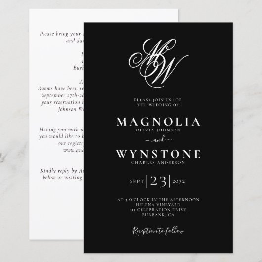 Papier Détails du code QR du monogramme budgétaire Faire- (Devant / Derrière)