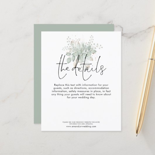 Papier Détails du Mariage budgétaire Boîtier de script de (Devant/Arrière en situation)