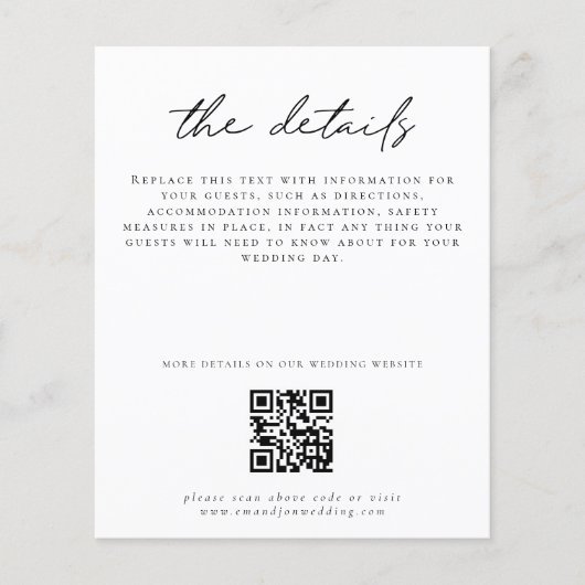 Papier Détails du Mariage budgétaire Boîtier de script de (Devant)