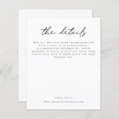 Papier Détails du Mariage budgétaire Boîtier de script in (Devant / Derrière)