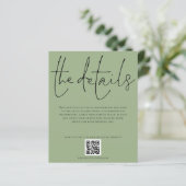 Papier Détails du Mariage budgétaire Code QR Code Sage En (Debout devant)
