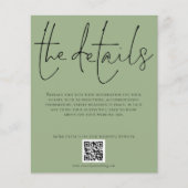 Papier Détails du Mariage budgétaire Code QR Code Sage En (Devant)