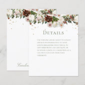 Papier Détails du Mariage de Chuppah Floral Sparkling (Devant / Derrière)