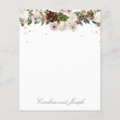 Papier Détails du Mariage de Chuppah Floral Sparkling (Dos)